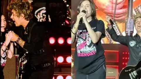 Mãe se perde do filho em festival e o encontra em cima do palco com a banda Green Day