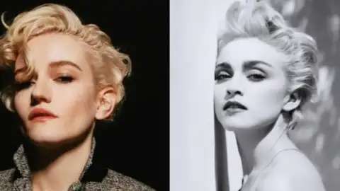 Julia Garner incorpora Madonna em novas fotos após dizer que cinebiografia &ldquo;ainda deve acontecer&rdquo;